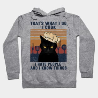 Cat Cooking I Cook I Hate People Hoodie